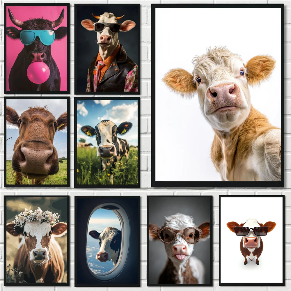 Home Bathroom Fan - Abstract Interesting Funny Cute Cow Swimming