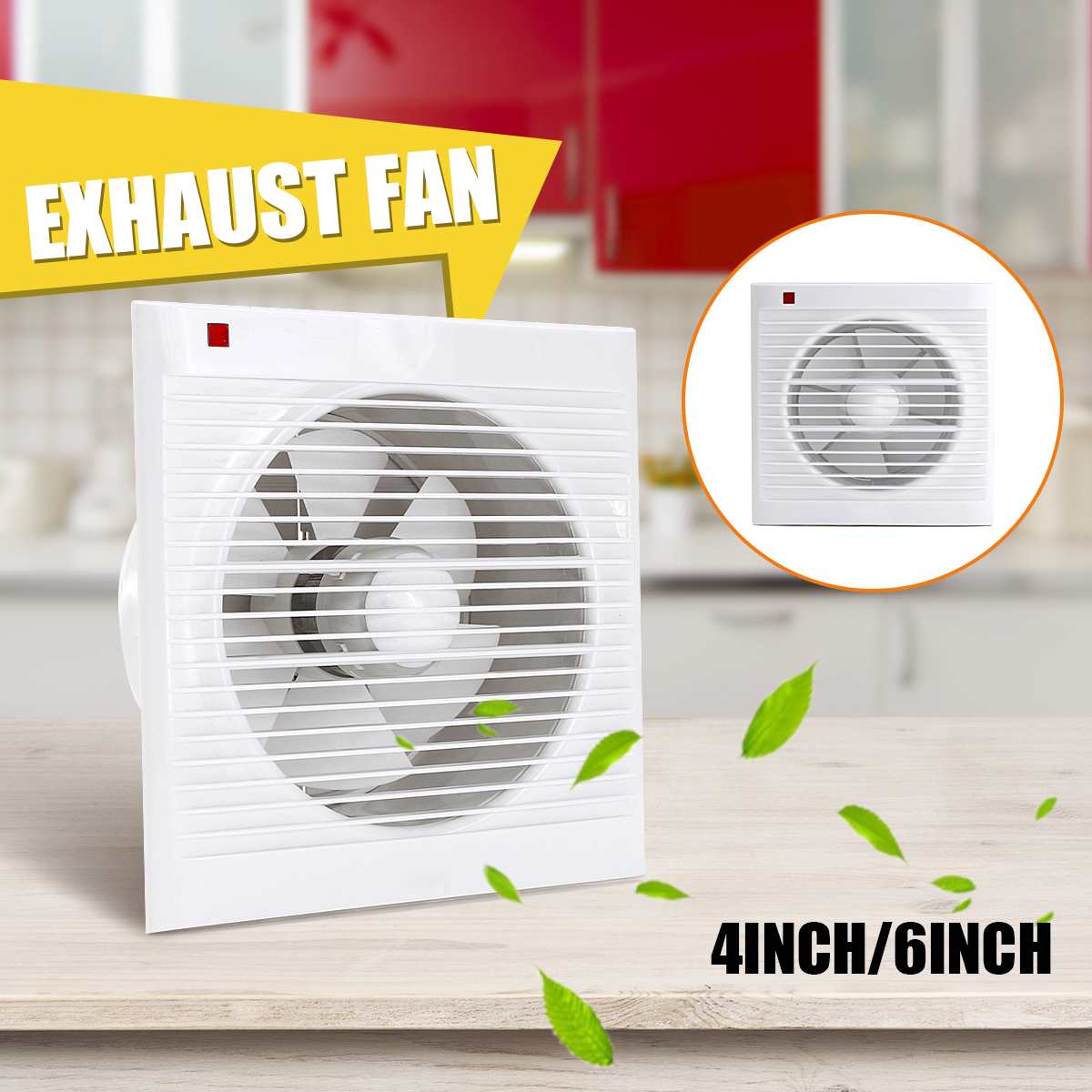 Home Bathroom Extractor Fan - 4 Inch 6 Inch 8 Inch