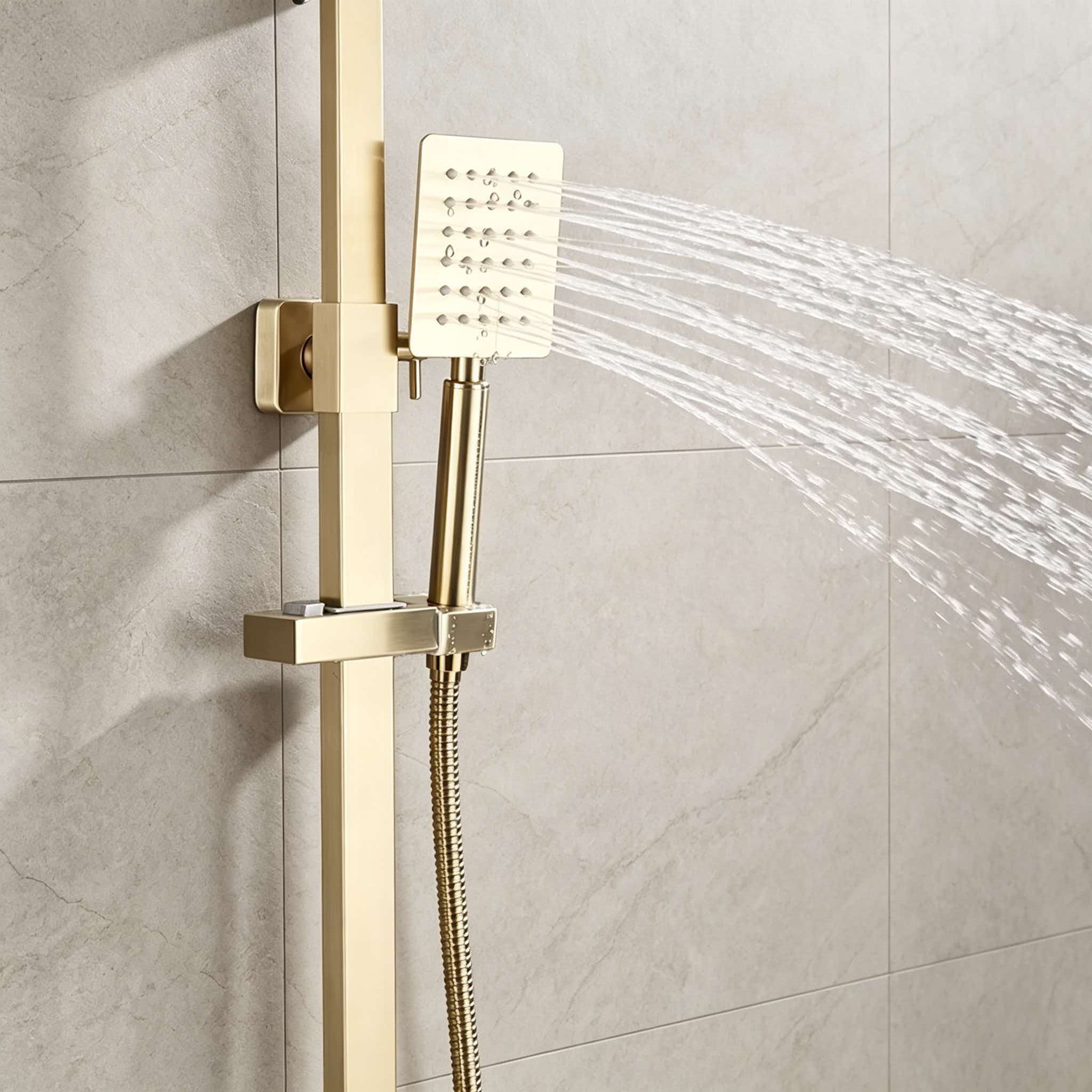 Gold shower set stainless stee - đánh giá và giá Home Bathroom Set