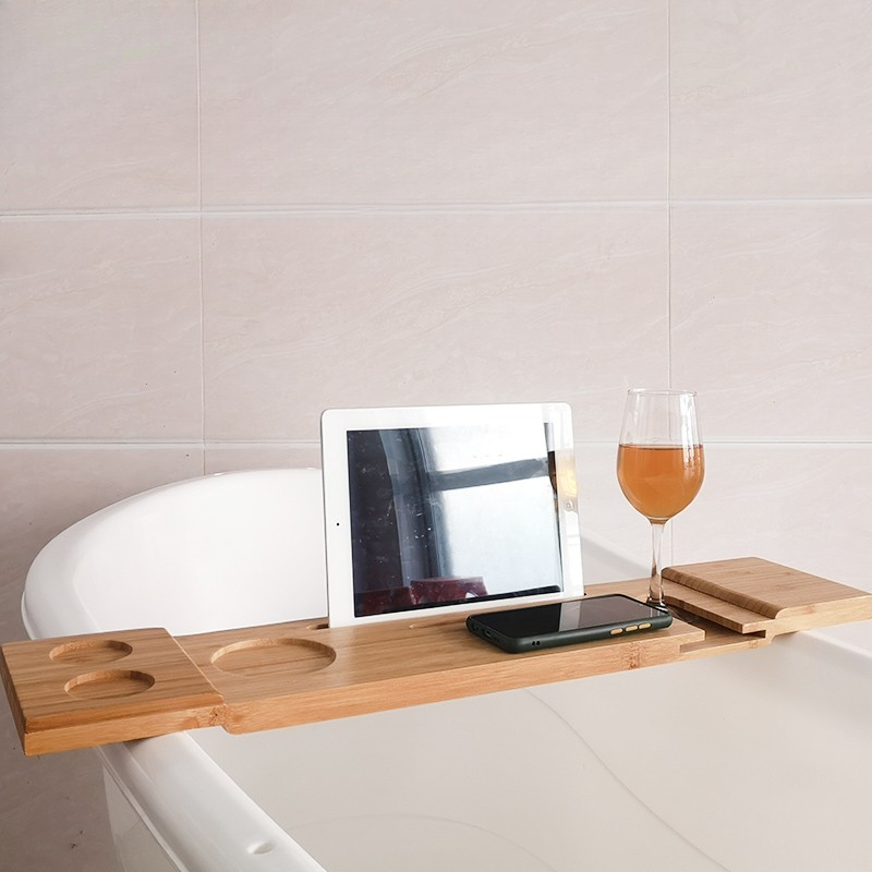 Bamboo Bathtub Caddy with Tabl - đánh giá và giá Bath Caddy Tray