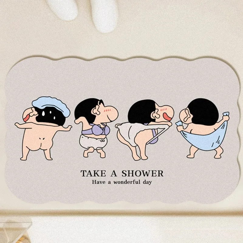 Cartoon Cute Crayon Shin-chan  - đánh giá và giá Home Bathroom Floor Mats