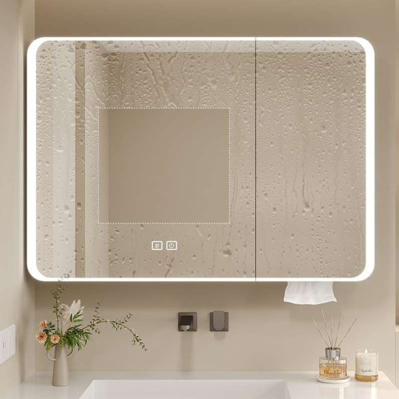 LED Bathroom Mirror Cabinet Al - đánh giá và giá Home Bathroom Furniture