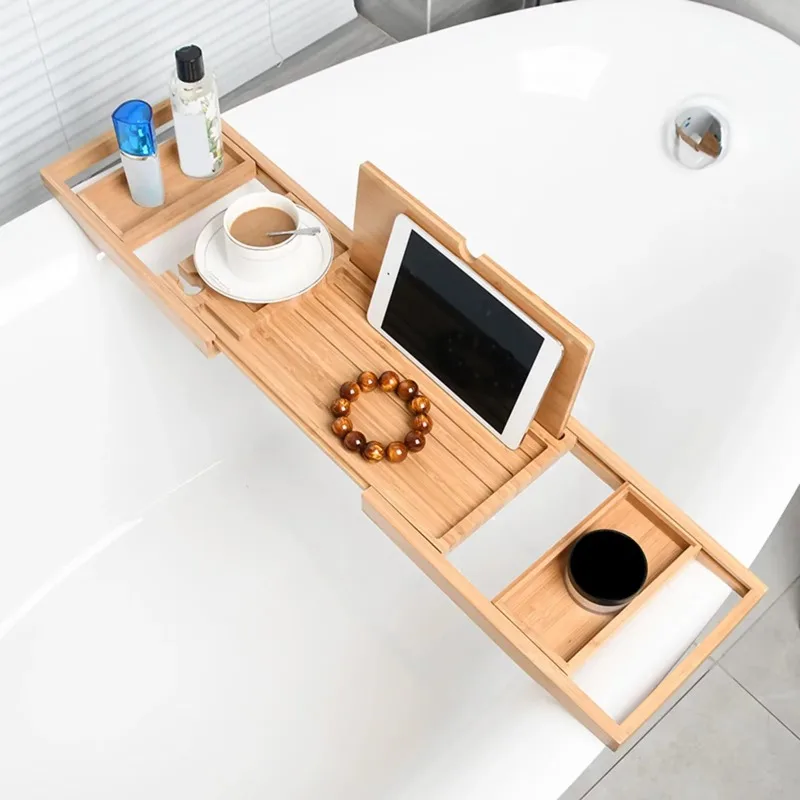 Expandable Wooden Bathtub Tray - đánh giá và giá Bath Caddy Tray