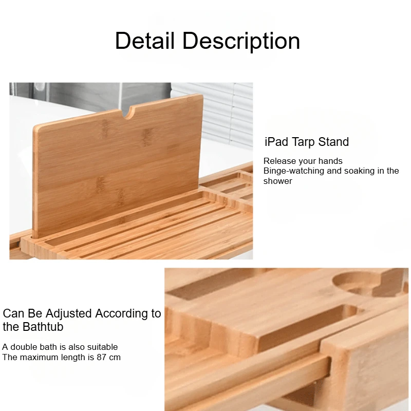 Expandable Wooden Bathtub Tray - đánh giá và giá Bath Caddy Tray