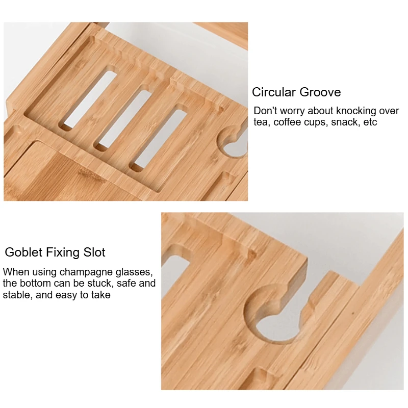 Expandable Wooden Bathtub Tray - đánh giá và giá Bath Caddy Tray