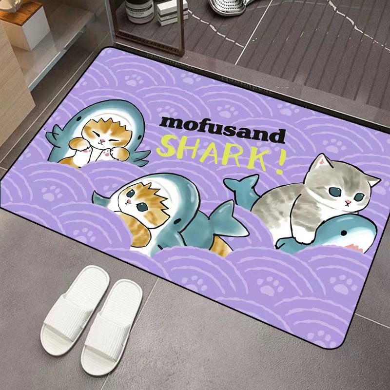 Mofusand Cartoon Diatom Mud Ab - đánh giá và giá Home Bathroom Floor Mats