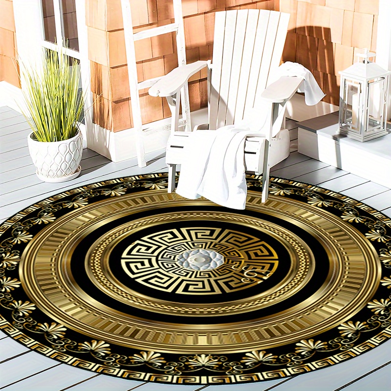 Greek Key Pattern Round Rug Fl - đánh giá và giá Home Bathroom Floor Mats