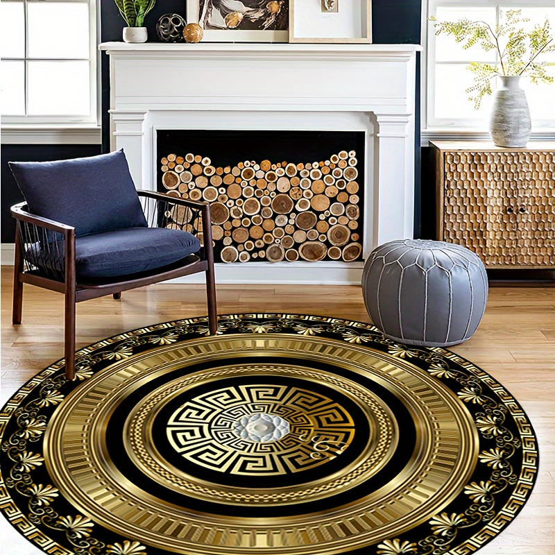 Greek Key Pattern Round Rug Fl - đánh giá và giá Home Bathroom Floor Mats