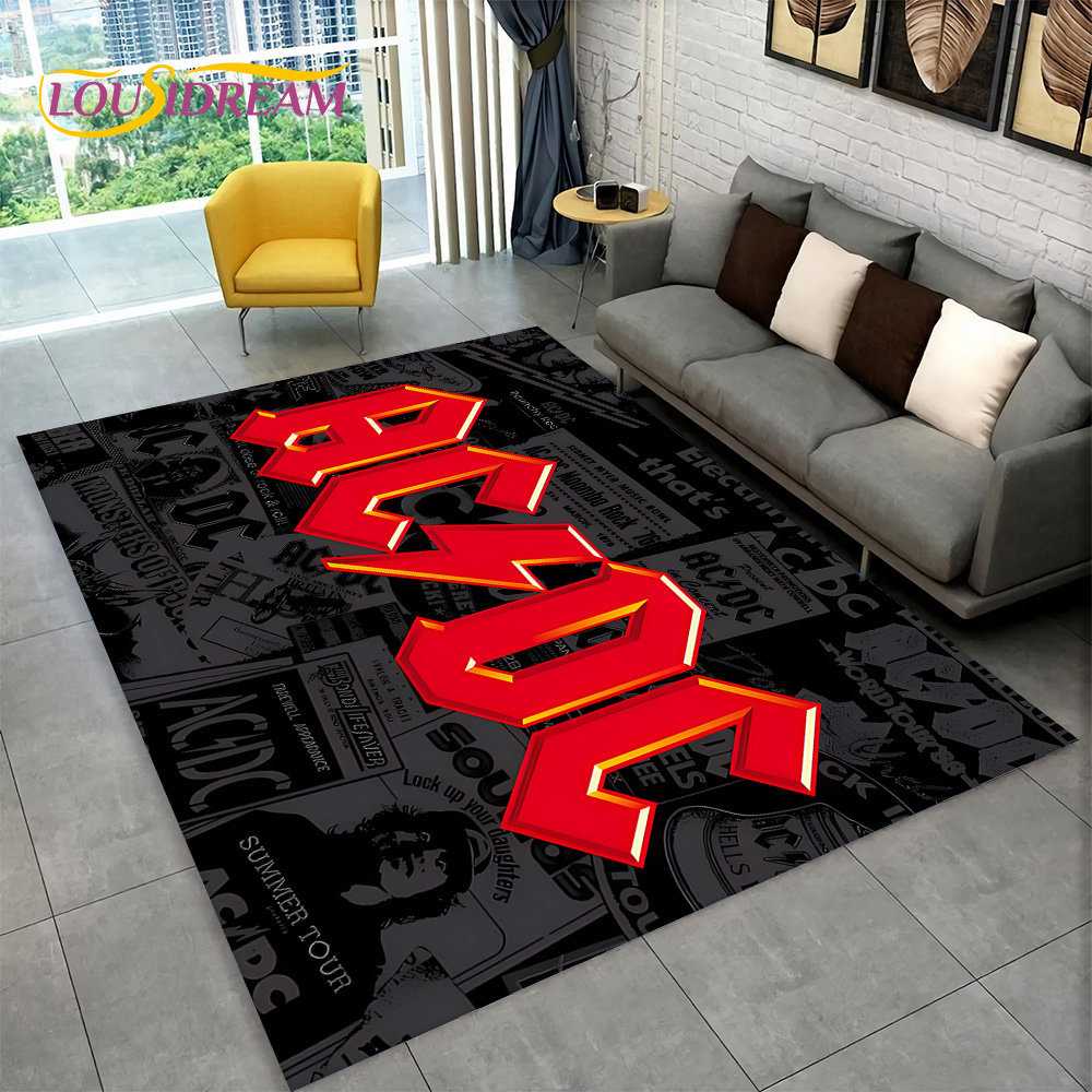 AC/DC Rock Band Area Rug Large - đánh giá và giá Home Bathroom Floor Mats
