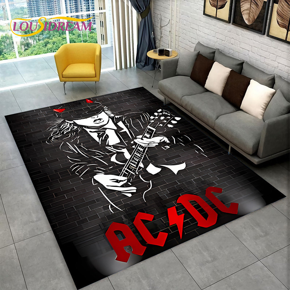 AC/DC Rock Band Area Rug Large - đánh giá và giá Home Bathroom Floor Mats