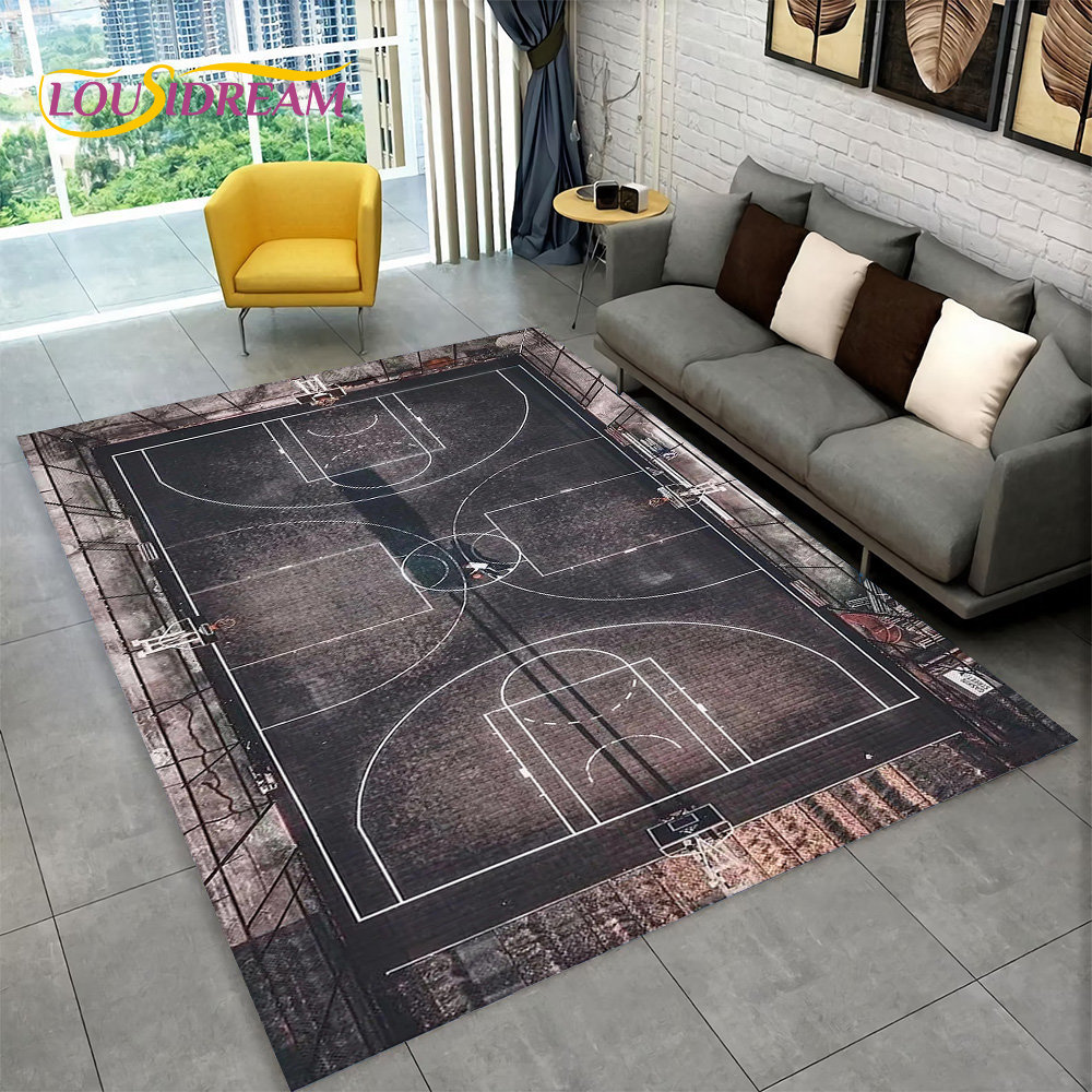 3D Basketball Cour Cartoon Are - đánh giá và giá Home Bathroom Floor Mats