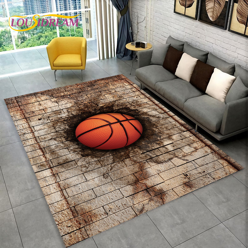 3D Basketball Cour Cartoon Are - đánh giá và giá Home Bathroom Floor Mats
