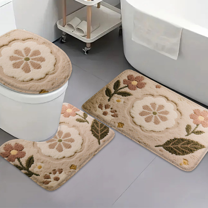 3pcs Korean Style Home Toilet  - đánh giá và giá Zara Home Bathroom Mat