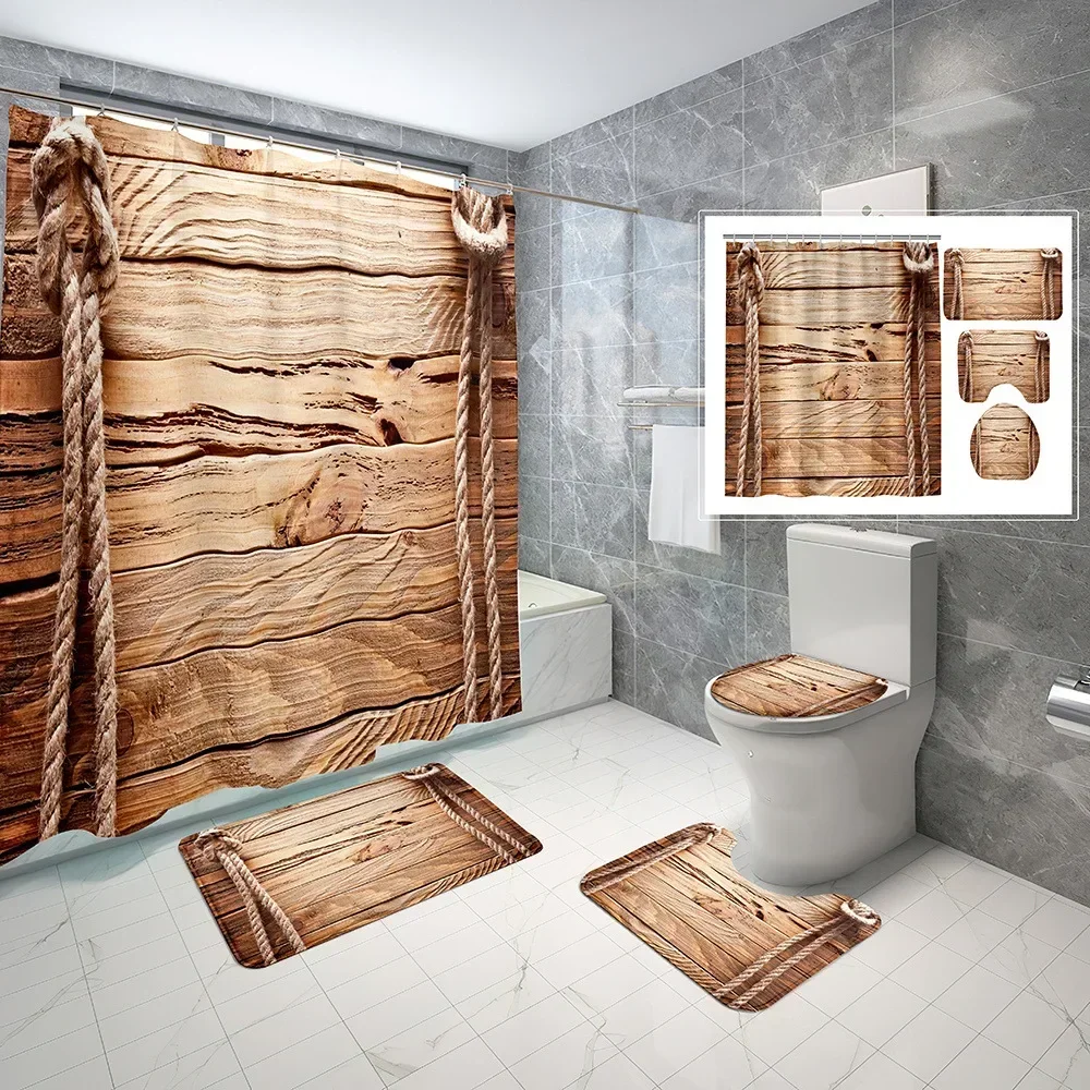 Wooden Rustic Shower Curtain S - đánh giá và giá Zara Home Bathroom Mat