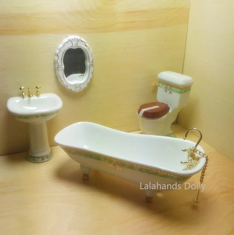 4 Cái/bộ Nhà Búp Bê Mini Sáng  - đánh giá và giá Home Bathroom Furniture